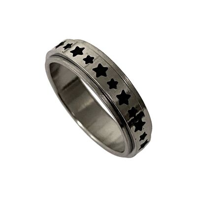 Anello Fidget, taglia 10, motivo a stella
