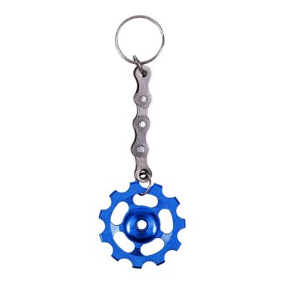 Porte-clés funky en forme de roue dentée de vélo