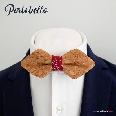 Portobello cork bow tie - pointed shape