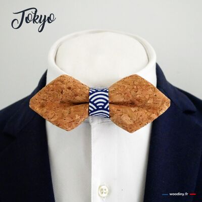 Tokyo Cork Bow Tie - Pointed Shape