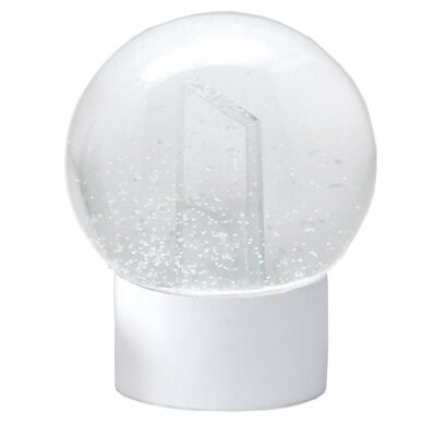 Kit de manualidades con cristal de 100 mm para bola de nieve DIY con inserto de foto con base de poliresina blanca redonda