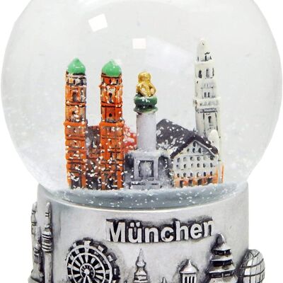 Boule à neige souvenir Munich Skyline 80 mm
