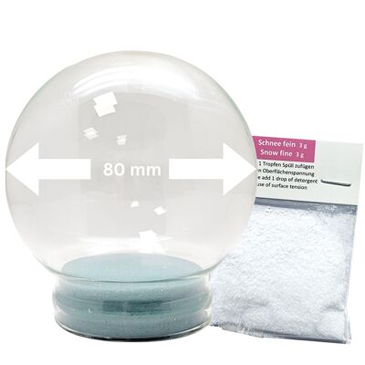 Vetro di ricambio/vetro artigianale da 80 mm per globo di neve
