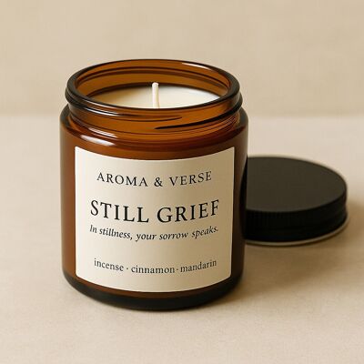 Bougie parfumée à la cire de soja faite à la main – encens, mandarine et cannelle – Avec une histoire exclusive – Aroma & Verse