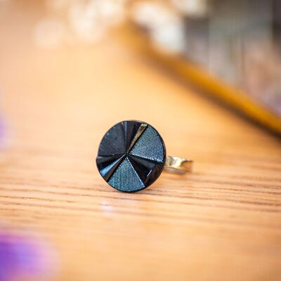 Petite bague Angèle bleue