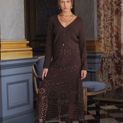 Jupe Mathilda en crochet en maille ajourée - JSN605