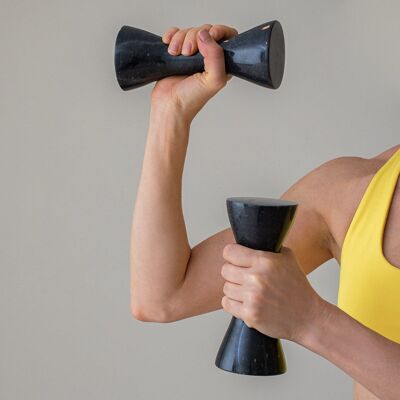 Manubri da fitness in marmo