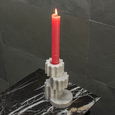 Decorative marble candle holder