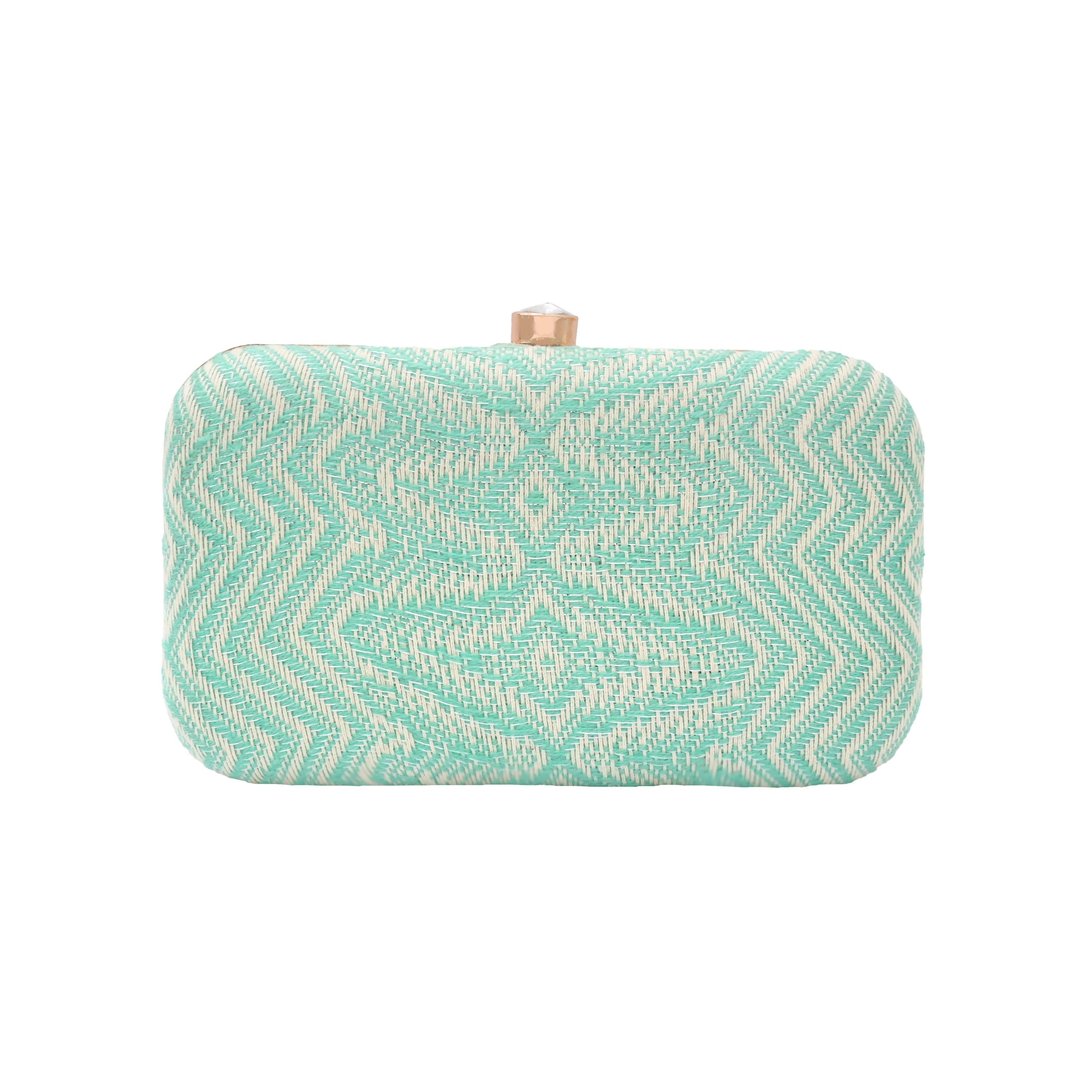 Aquagrüne ethnische gewebte Tasche