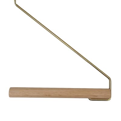 Add More clothes rack - oak/brass