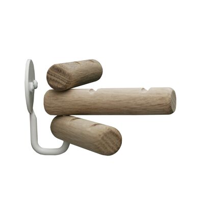 3Hooks gancio flessibile - rovere/bianco