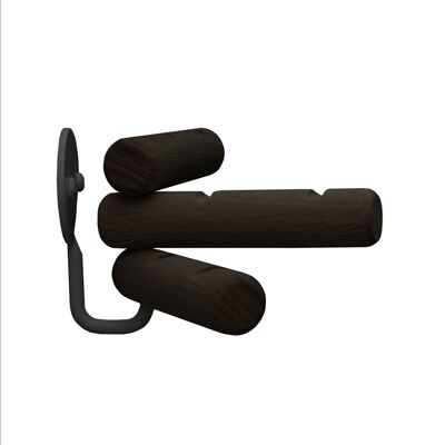 3Hooks gancio flessibile - rovere nero/nero