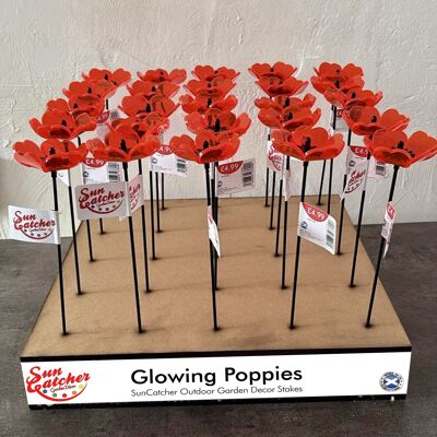 Présentoir de vente de coquelicots de Trevor