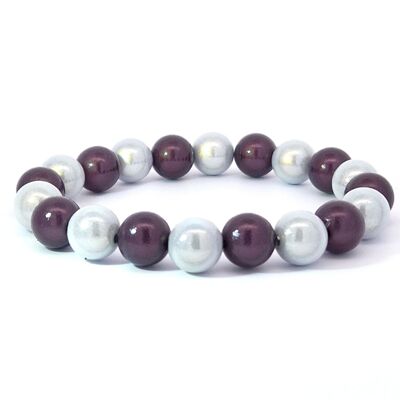 Bracelet Wonder snow - nuances de gris 10 mm
