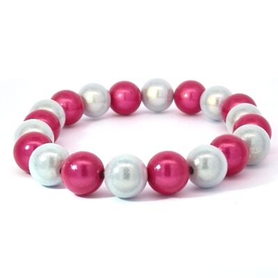 Bracelet Wonder Snow - fuchsia 10 mm