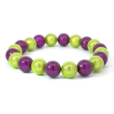 Pulsera Wonder ciruela-lima 10mm