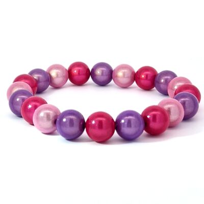 Bracelet Wonder fuchsia-rose-lilac 10mm