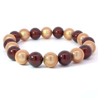 Pulsera Wonder arena-chocolate 10mm