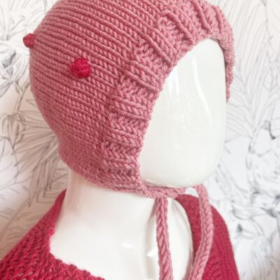 Cappello in lana per bebè-Béguin Pop Rose