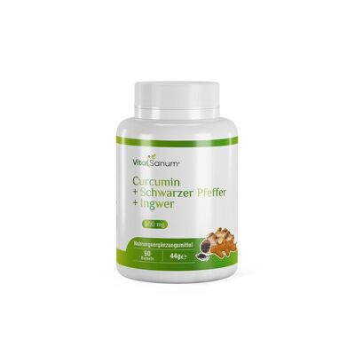 VitaSanum® - Curcumine + Poivre noir + Gingembre 600 mg 90 gélules