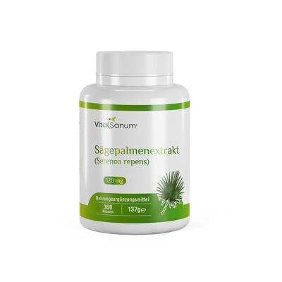 VitaSanum® - Extrait de palmier nain 300 mg 100 gélules, 5 % de phytostérols sans additifs