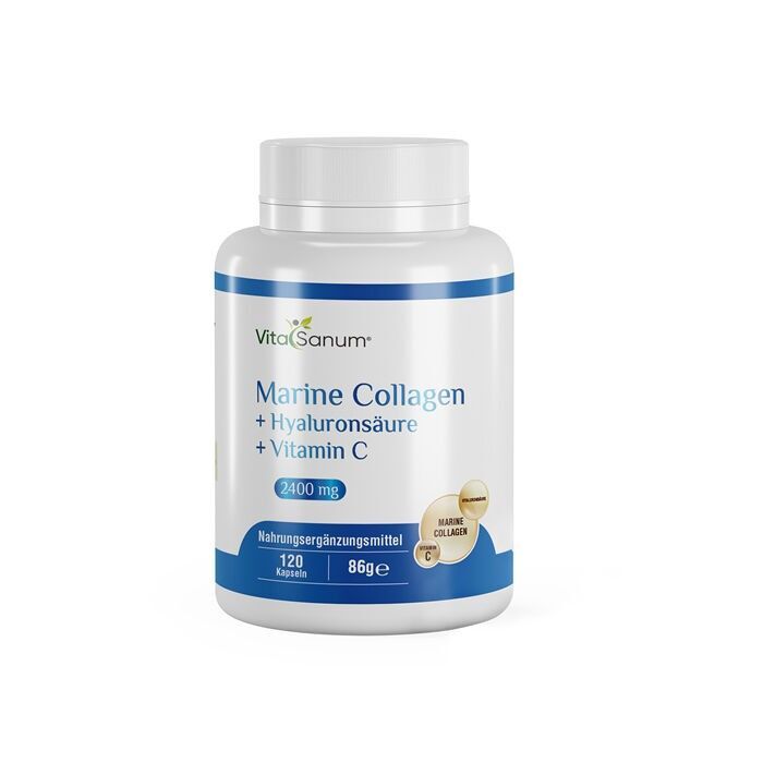 VitaSanum® - Collagene Marino + Acido Ialuronico + Vitamina C 2400 mg 120 Capsule