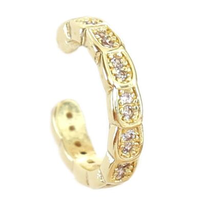 Orecchino con strass oro