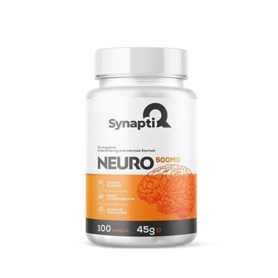 SynaptiQ® - Neuro – Per il supporto cognitivo e la chiarezza mentale 500 mg 100 Capsule