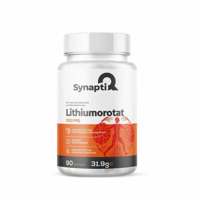 SynaptiQ® - Lithium orotate – For mental balance and well-being 500 mg 90 Capsules