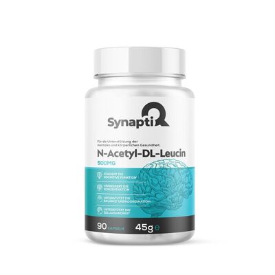 SynaptiQ® - N-Acetyl-DL-Leucine - supports cognitive function 500 mg 90 Capsules