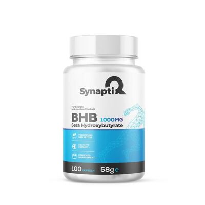 SynaptiQ® - BHB – Energy and Ketosis Support 1000 mg 100 Capsules