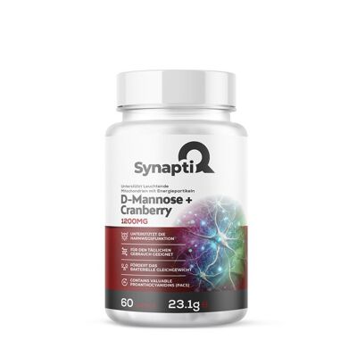 SynaptiQ® - D-Manosa + Arándano 60 Cápsulas 1200 mg
