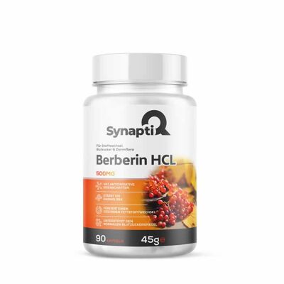 SynaptiQ® Berbérine HCL – Métabolisme, glycémie et flore intestinale