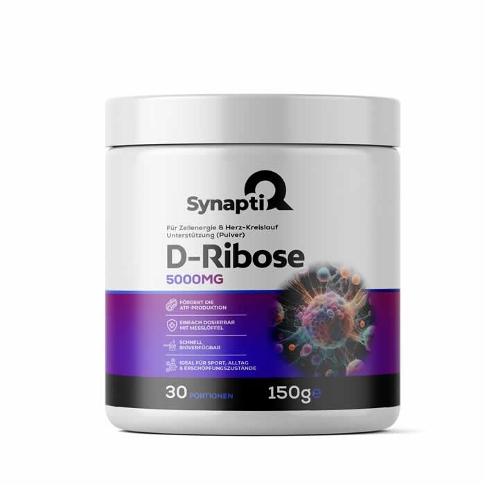 SynaptiQ® D-Ribose – Zellenergie & Herz-Kreislauf-Unterstützung (Pulver)