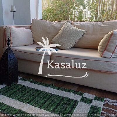 Tapis vert bicolore recyclé