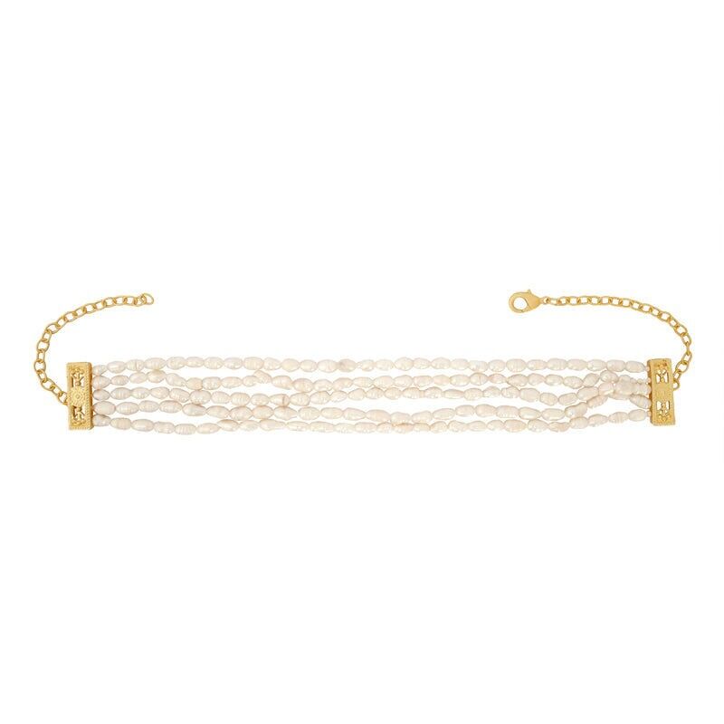 Ladydi Quintuple Oval Pearl Choker