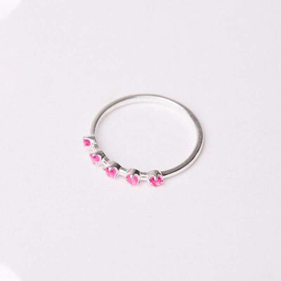 Larsson Ring Ed.Limited Fuchsia Pink Silver