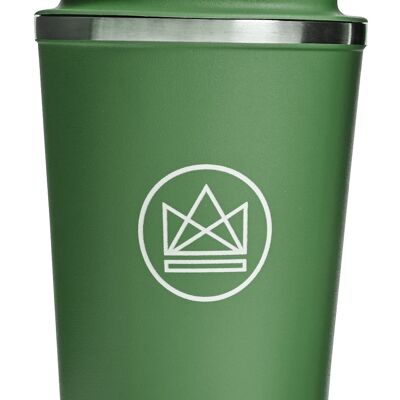 Neon Kactus Isolierte Kaffeetasse 12oz - Happy Camper