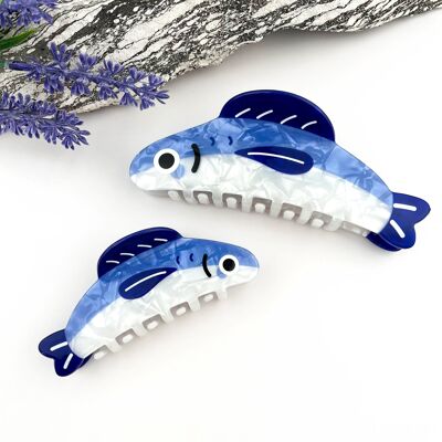 Pince à cheveux sardine – Vivid Ocean – Accessoire inspiré
