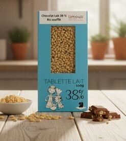 38% Milchschokoladenriegel mit Puffreis 100g