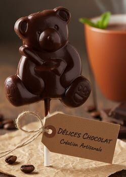 Lecca lecca al cioccolato fondente