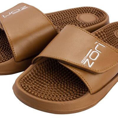 Chaussons Zori - Cognac - Pompe de massage