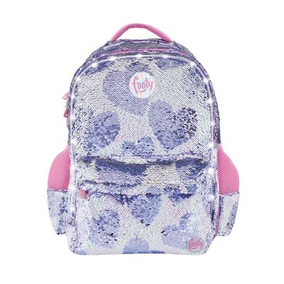 Mochila grande Malva Línea MULTICORAZONES