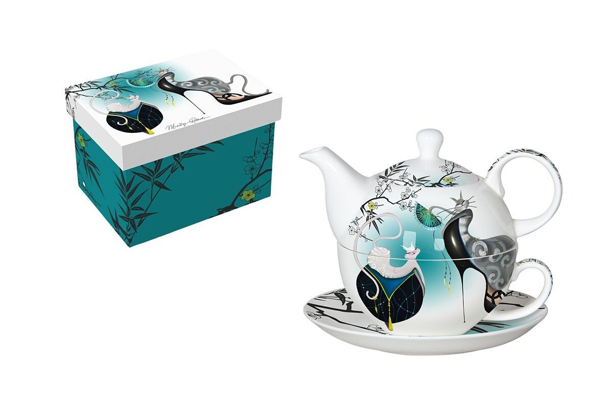 TEIERA SINGOLA IN PORCELLANA 300ML SAKURA BLUE-CATITUDES BY M.ROBERTSON - CATTITUDINI