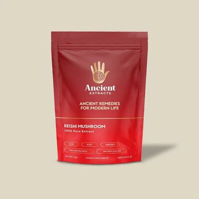 Extrait de champignon Reishi en poudre - 30 % de bêta-glucane (60 g)