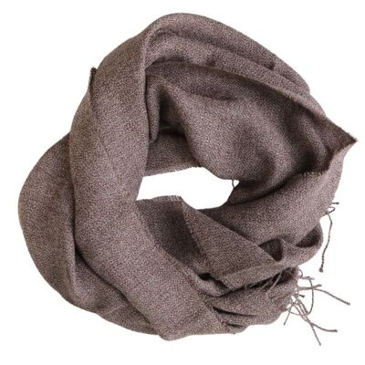 Sciarpa marrone in lana di alpaca