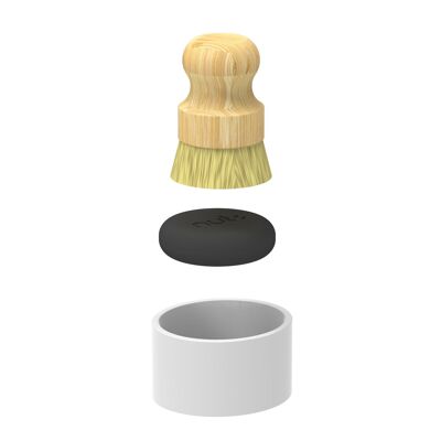 Brosse à vaisselle et savon écologiques avec récipient