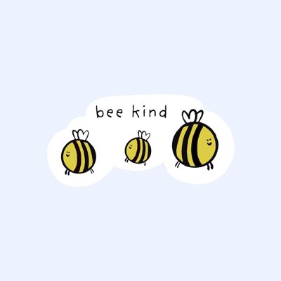 Autocollant en vinyle mignon Bee Kind