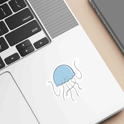 Cute Blue Jellyfish Sticker
