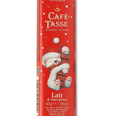 Barra de chocolate con leche y speculoos - Navidad
